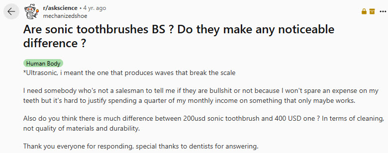 sonic toothbrush questions