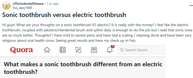 sonic toothbrush vs. electric toothbrush