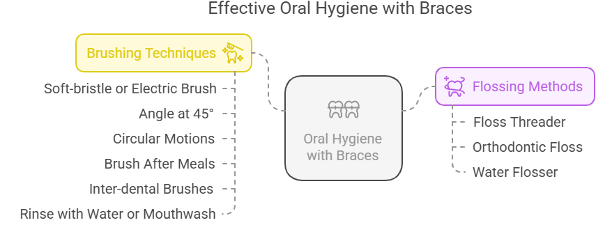 guide to keep teeth clean with brace