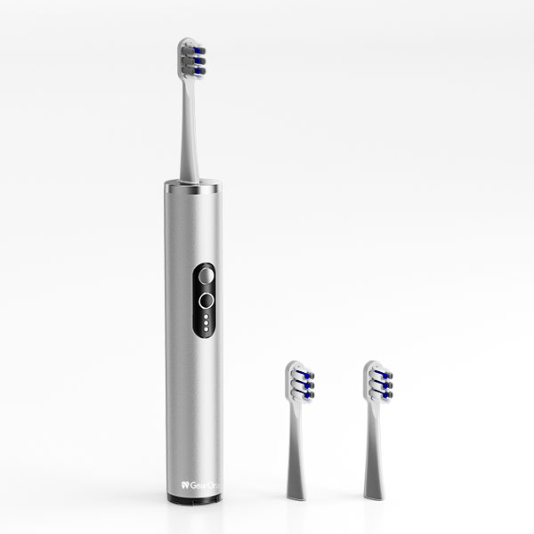 GearOra Portable Retractable Sterilizing Sonic Electric Toothbrush Silver